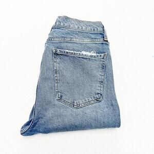 AGOLDE Nico Frayed Hem Button Fly Skinny Denim Jeans Size 28